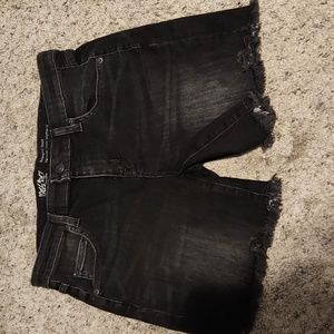 Women's Target Mossimo Boyfriend Black Denim Shorts Size 6